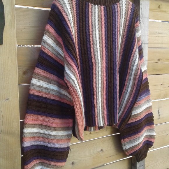 One of a kind Baby alpaca handmade viral scrappy sweater - Picture 9 of 10